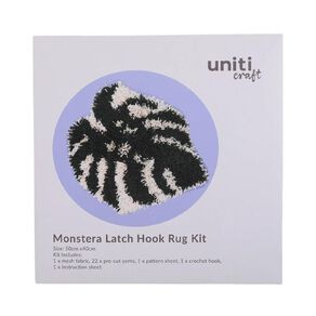 Uniti Monstera Latch Hook Rug Kit