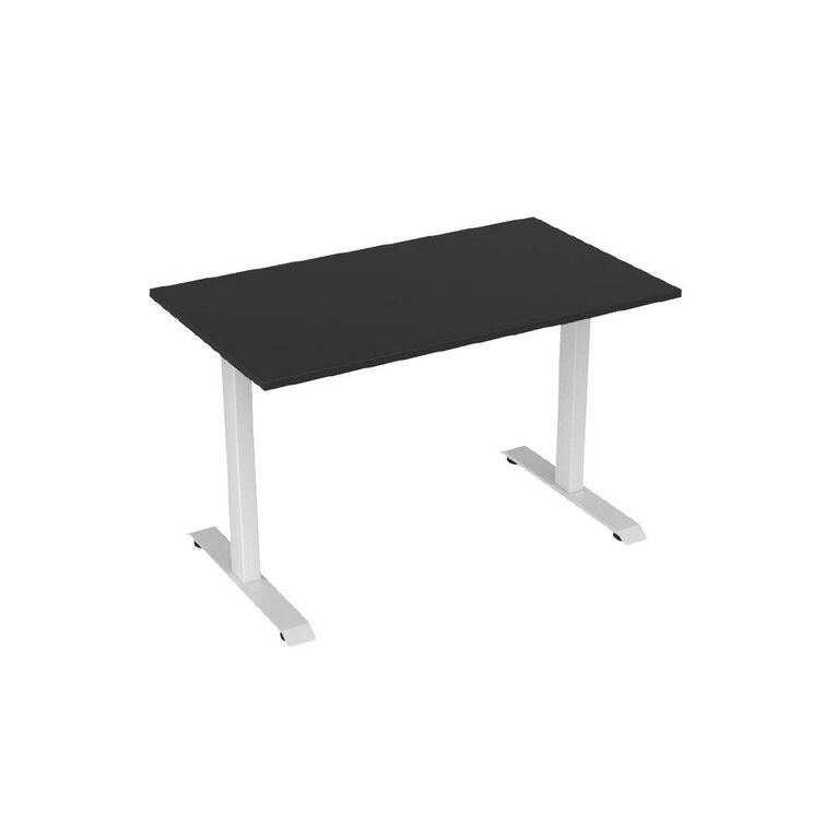 Knights Haven Fixed Single Sided Desk Frame with Black Top