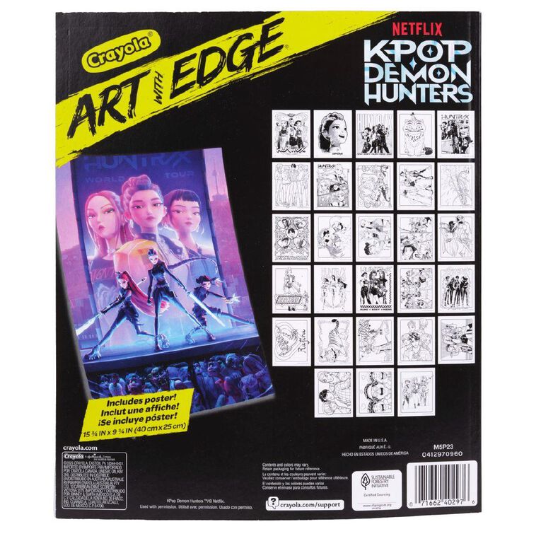 Crayola K-Pop Demon Hunters Art with Edge Colouring Book