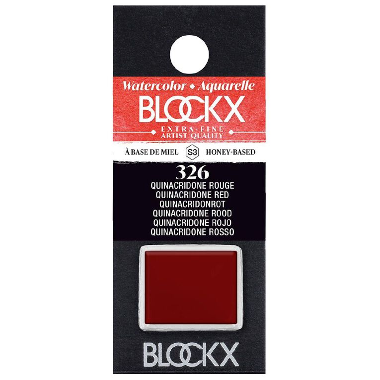 BLOCKX Watercolour Half Pan S3 326 Quinacridone Red