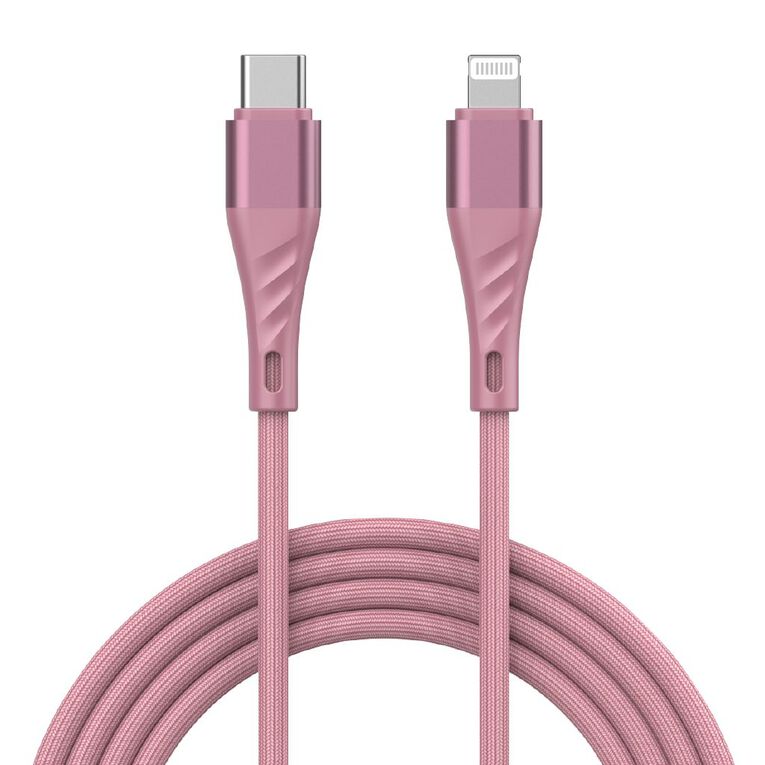 Tech.Inc USB C To Lightning Cable 1m Pink