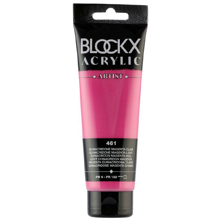BLOCKX Acrylic Tube Quinacridone Light Magenta 120ml
