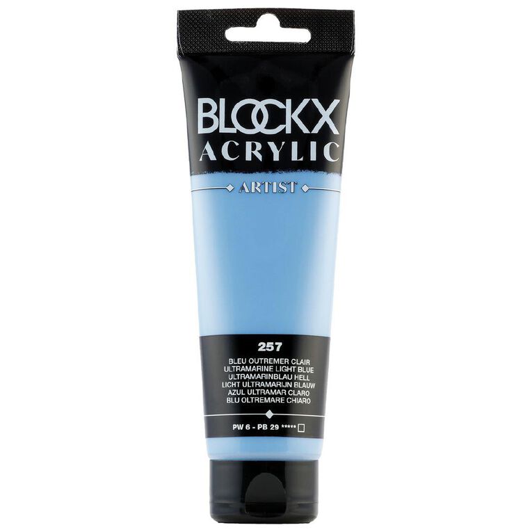 BLOCKX Acrylic Tube 120ml Ultramarine Blue Light Blue Light