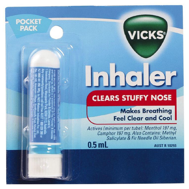 Vicks Nasal Decongestant Inhaler 0.5ml Pocket Pack