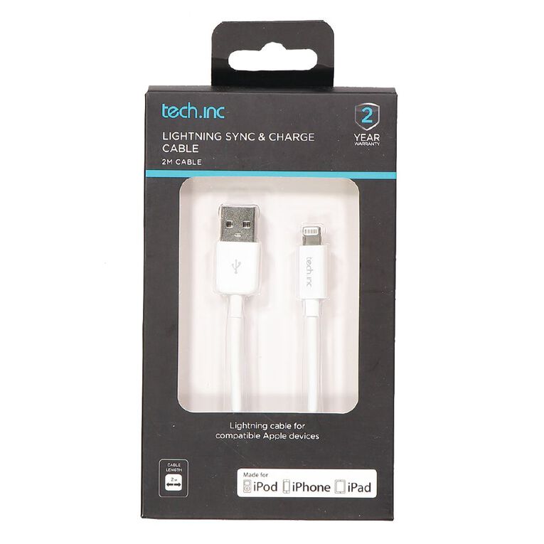 Tech.Inc Lightning Cable 2m White