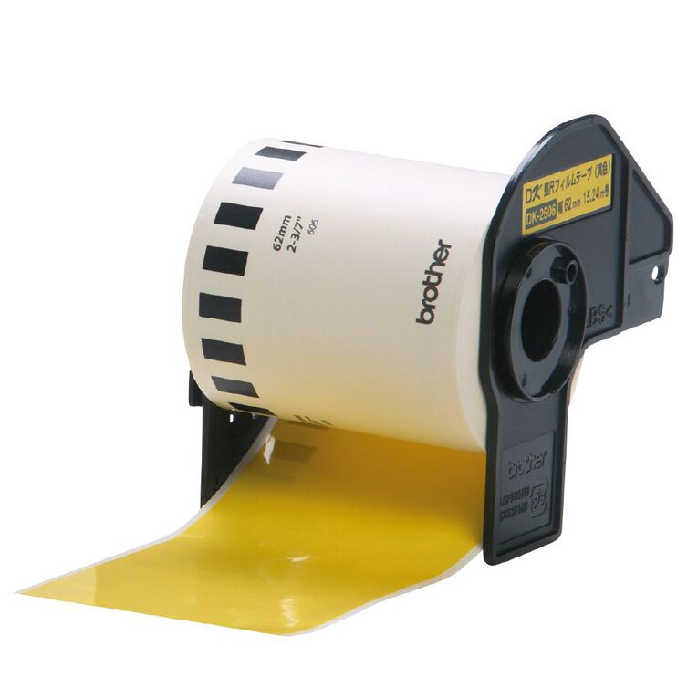 Brother DK22606 Label Tape Black on Yellow