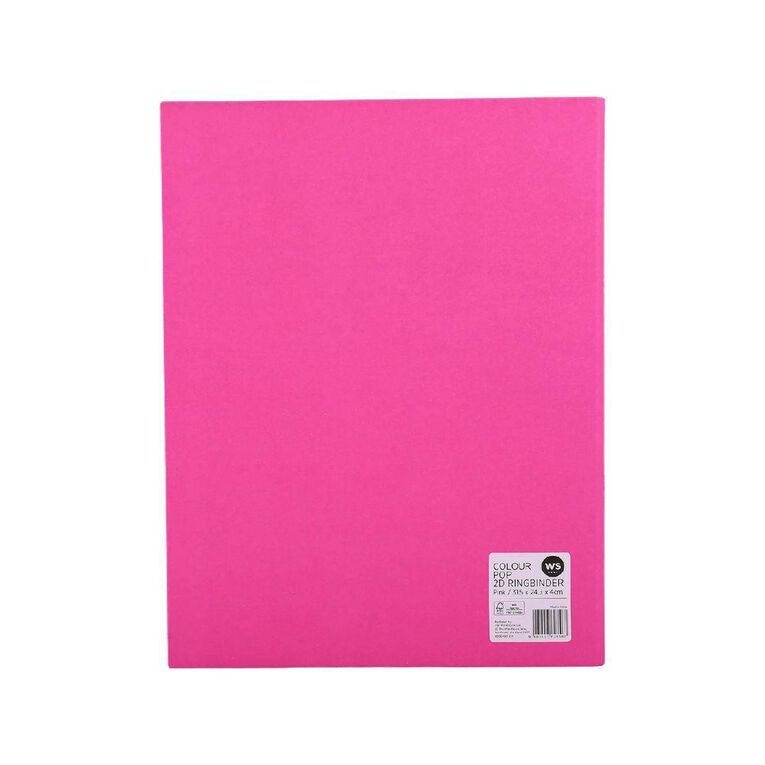 WS Colour Pop 2D Ringbinder Pink