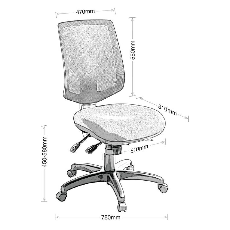 Eden Crew 3 Lever Highback Ergonomic Mesh Chair Black