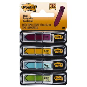 Post-It Sign Here Flags 11.9mm x 43.2mm Multi-Coloured