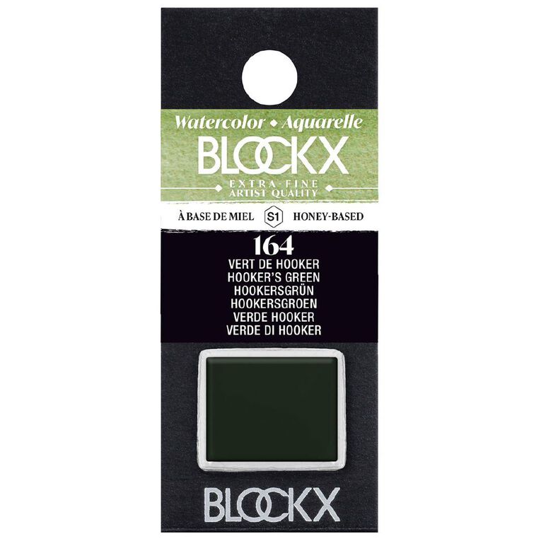 BLOCKX Watercolour Half Pan S1 164 Hookers Green Green