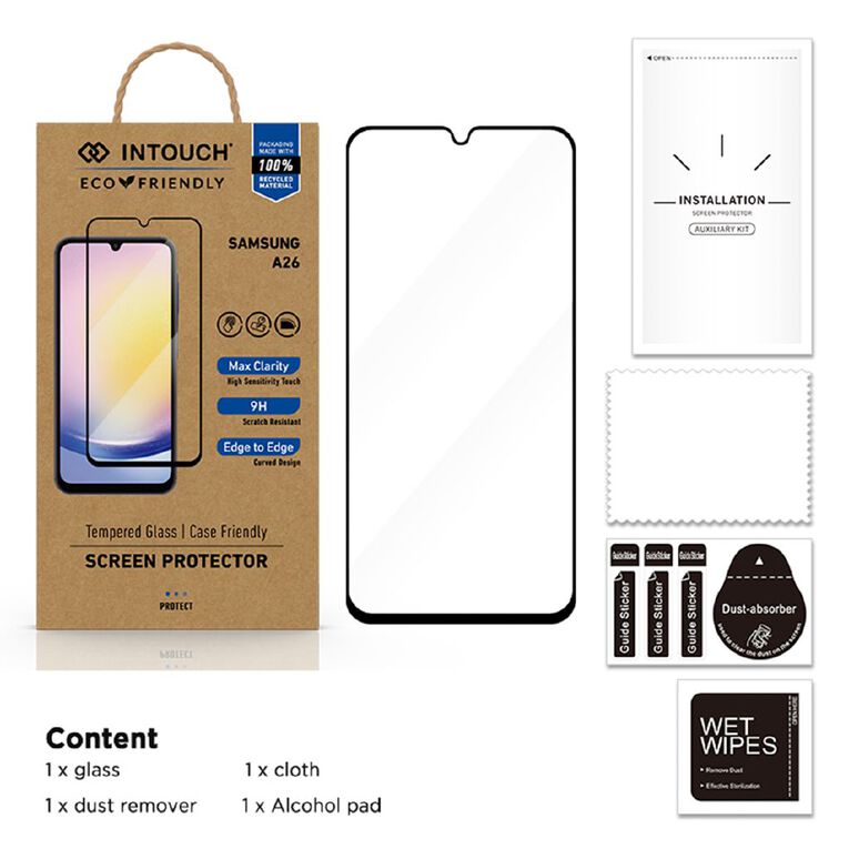 INTOUCH Samsung A17/A26 Glass Screen Protector Clear