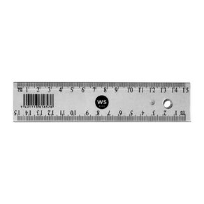 WS Plastic Ruler 15cm Clear
