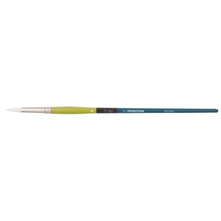 Princeton Snap Brush Long Handle Taklon Round 6 White