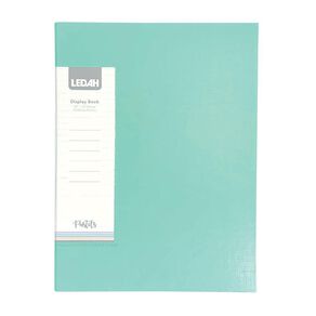 Ledah Pastels Display Book 20 Pocket Green A4