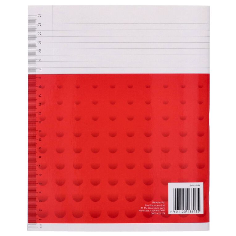 WS Exercise Book 1B5 Plus 7mm Ruled 40 Leaf Red