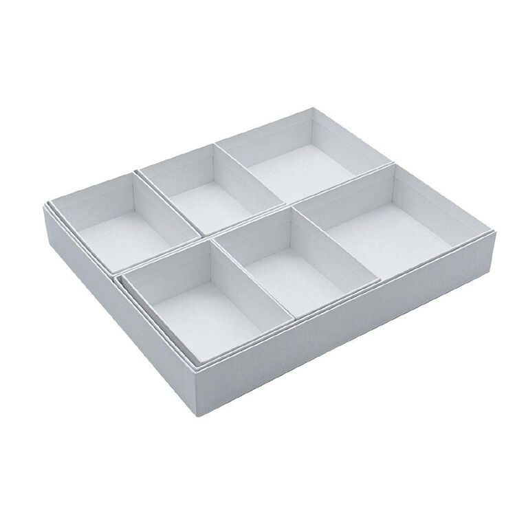 WS Drawer Organiser 7 Piece White