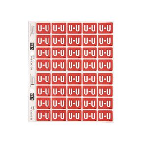 Filecorp Coloured Labels U Red Mid