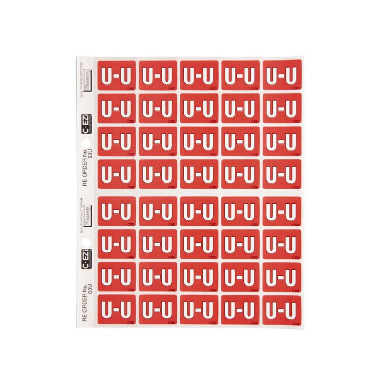 Filecorp Coloured Labels U Red Mid