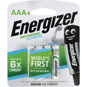 Energizer Rechargeable Batteries NiMH AAA 4 Pack 4 Pack