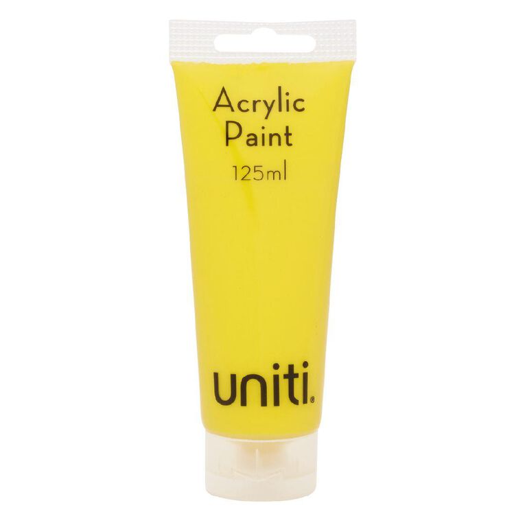 Uniti Acrylic Paint Tube Yellow Mid Yellow Mid 125ml