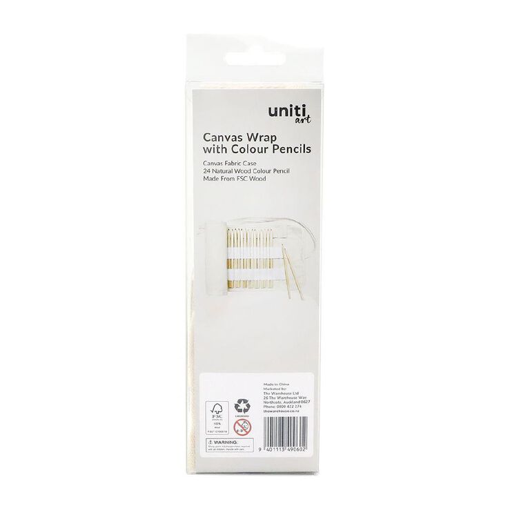 Uniti Canvas Wrap Colour Pencils 24 Pack 24 Pack