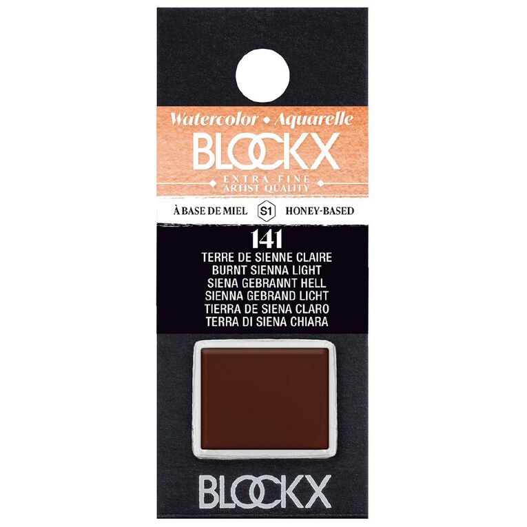 BLOCKX Watercolour Half Pan S1 141 Light Burnt Sienna
