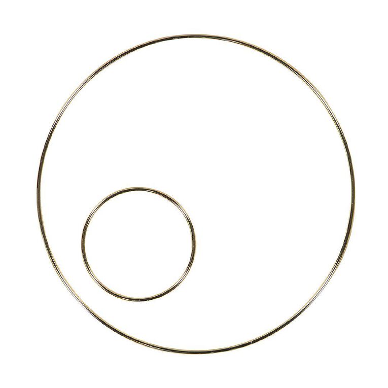 Uniti Macrame Hoop Set Gold