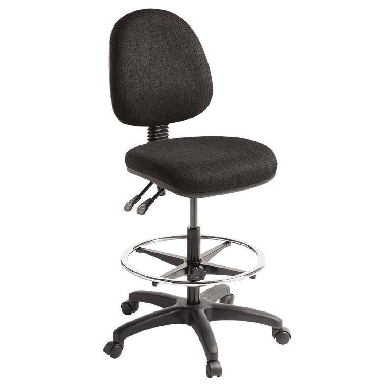 Eden Tag 2 Lever Midback Tech Chair with Footring Ebony