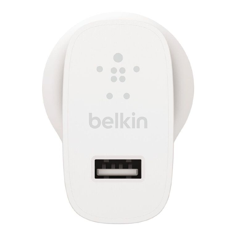 Belkin BoostCharge 12W Single Port USB-A Wall Charger White