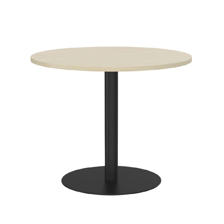 Knights Polo Meeting Table 900 Round Maple Top