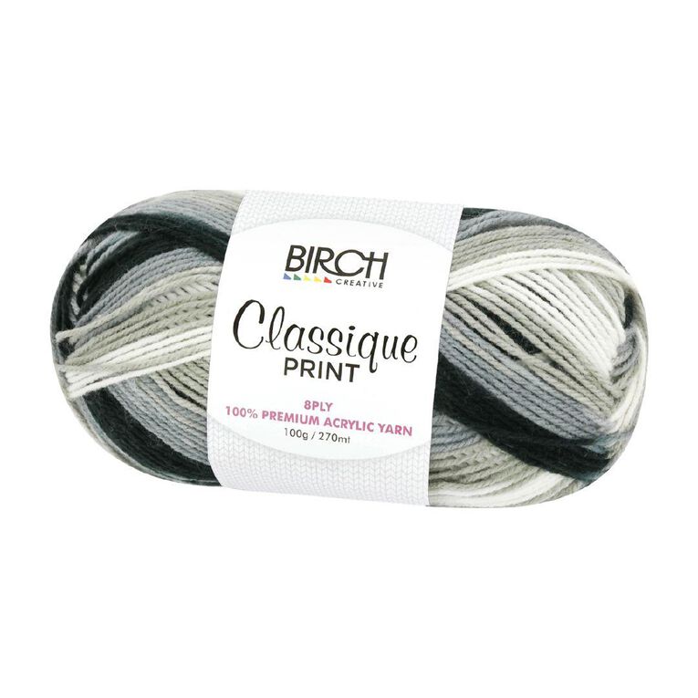 Birch Classique Yarn Prints 100% Premium Acrylic 100G 8Ply Shadow
