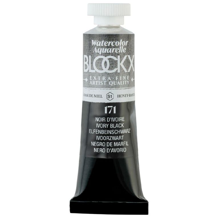 BLOCKX Watercolour Tube 15ml S1 171 Ivory Black