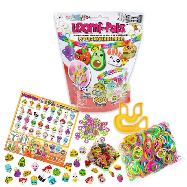Rainbow Loom Loomi-Pals Charm Bracelet Kit Food Theme