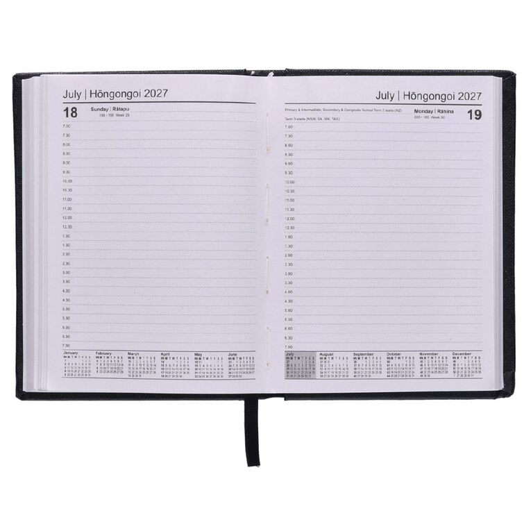 WS 2027 Diary A6 Day to Page Black