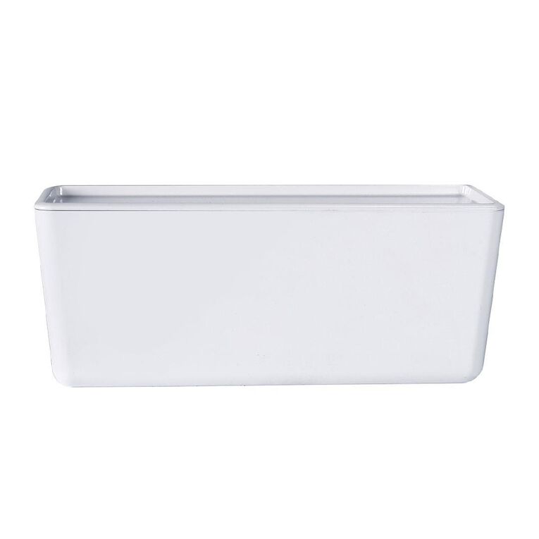 Living & Co Lisse Narrow Lidded Organiser White 5L