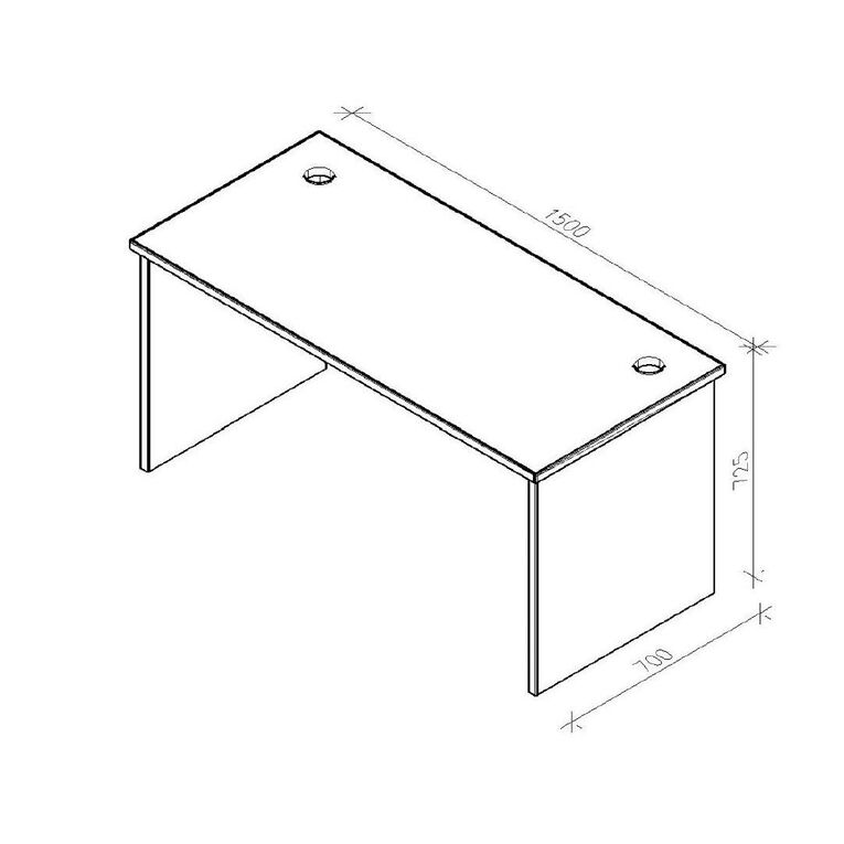 Zealand Desk 1500 x 700 White