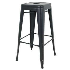 Workspace Metal Stool 76cm Matte Black