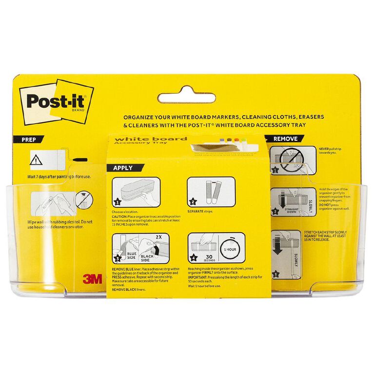 Post-It Whiteboard Tray Deftray Dry Erase Accessory Clear