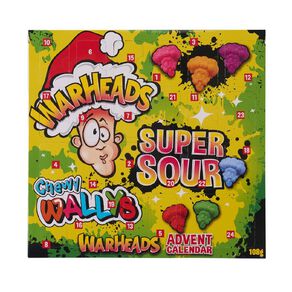 Warheads Advent Calendar with Sour Gummies 108g