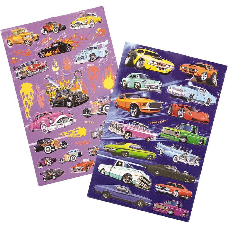 Uniti Sticker Book 6 Page Custom Cars Multi-Coloured