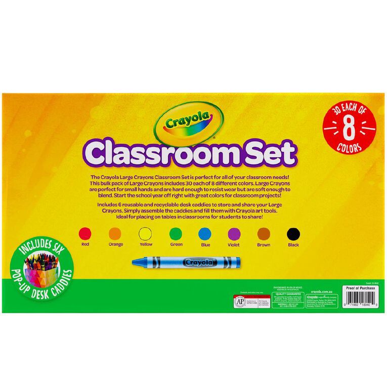 Crayola 240 Pack Large Crayon Classpack Assorted