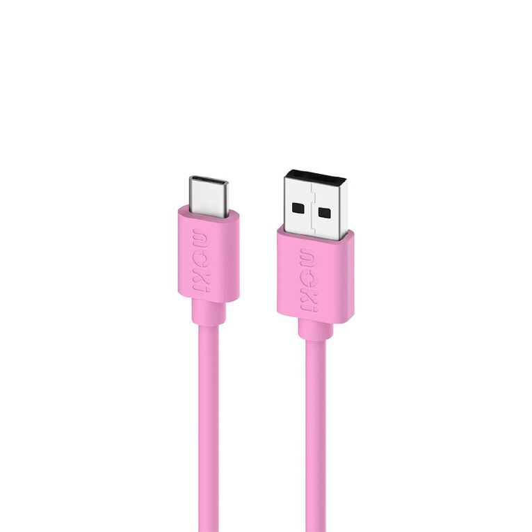 Moki USB-A to USB-C SynCharge Cable 1m - Soft Pink