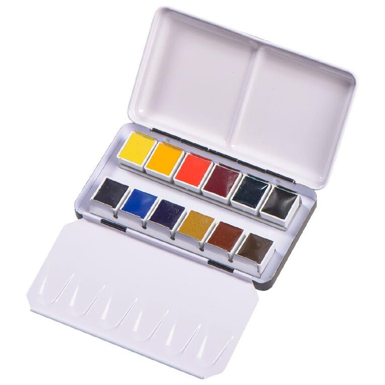 BLOCKX Watercolour Half Pan Metal Box 12 Set