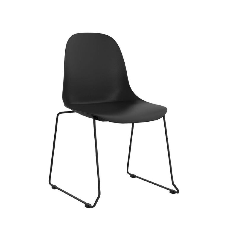 Knights Willow Shell Chair Black