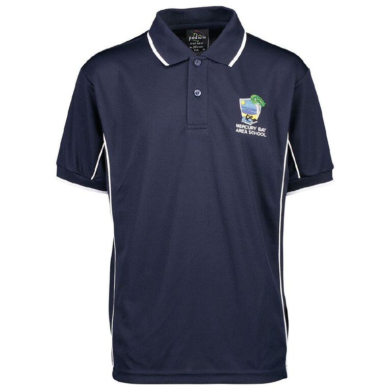 Schooltex Mercury Bay Area School Short Sleeve Polo with Embroidery