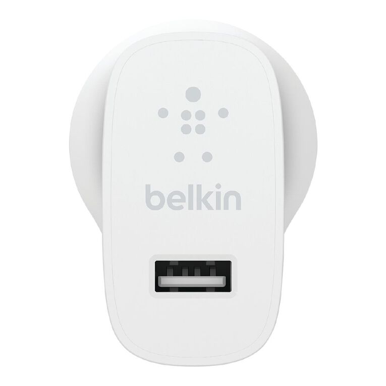 Belkin BoostCharge 12W Single Port USB-A Wall Charger White