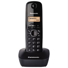 Panasonic KX-TG1611 Single Cordless Handset Black Black