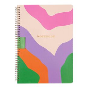 Uniti Stationery Coloured Squiggle A4 Notebook