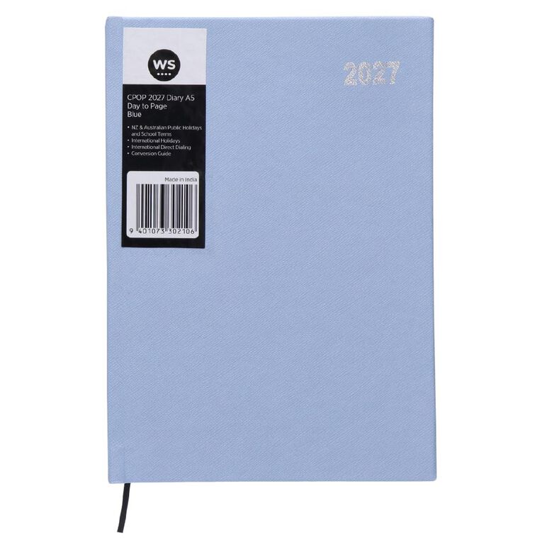 WS Colour Pop 2027 Diary A5 Day to Page Blue