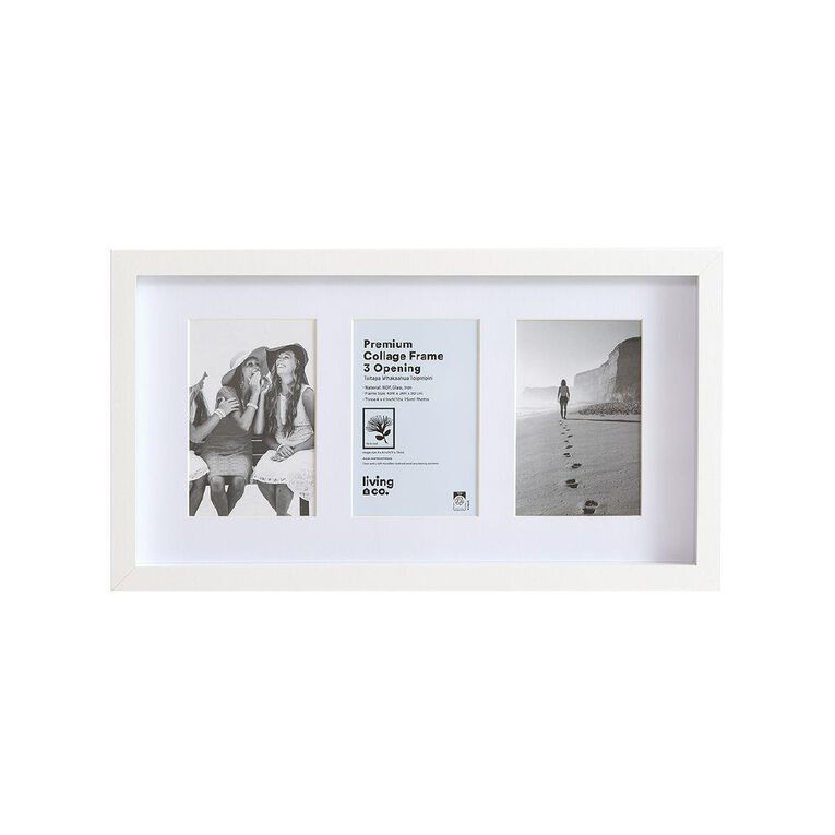 Living & Co Premium Collage Frame 3 Opening White 4in x 6in